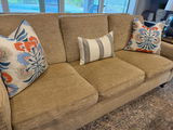 Thibaut Abito Stripe Woven Pillow in Powder Blue