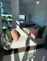 Designer Green Spotted Velvet Pillow.