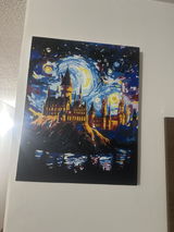 Kit para pintar por números - Castillo de Hogwarts en la Noche Estrellada - Harry Potter