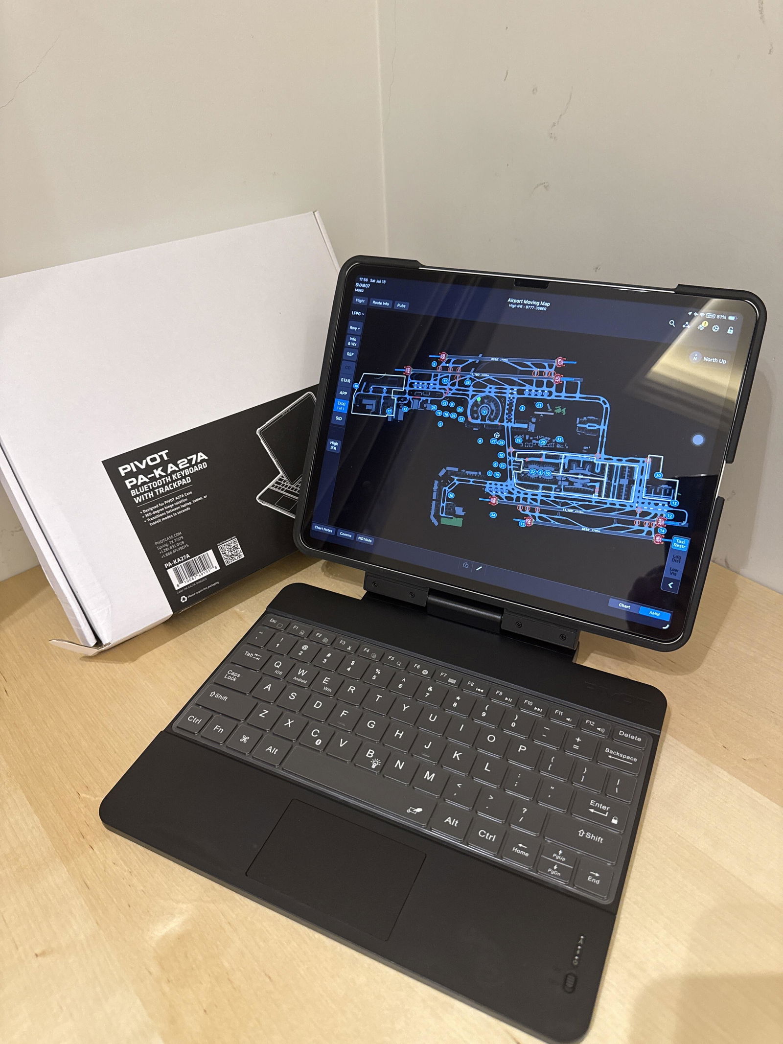 KA27A Bluetooth Keyboard with Trackpad - PIVOT Case