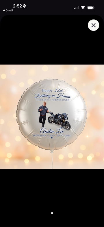 Photo from Brandy Parker's review of Personalized Round Shaped 18" Foil Balloons for All Events 2.0
