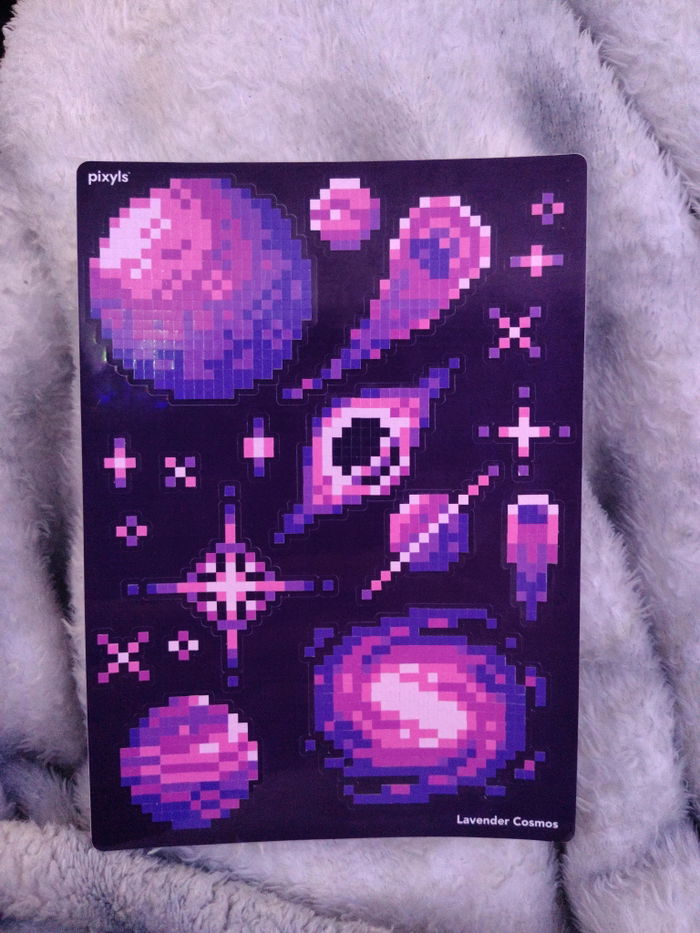 Customer photo of Lavender Cosmos Sticker Sheet