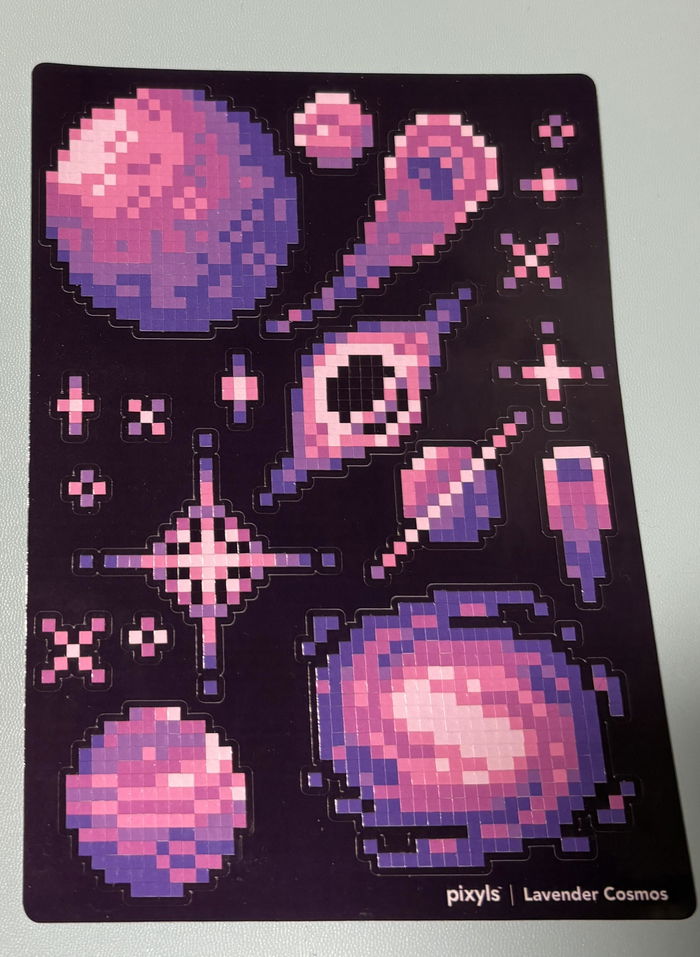 Customer photo of Lavender Cosmos Sticker Sheet