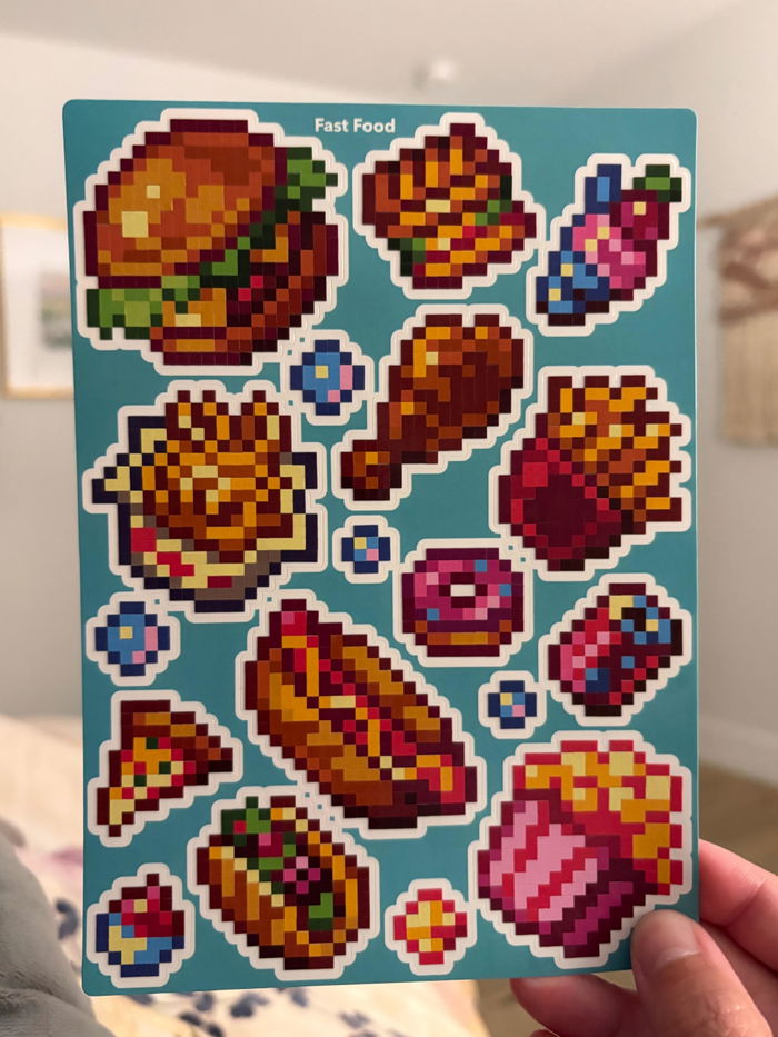 Customer photo of Fast Food Sticker Sheet
