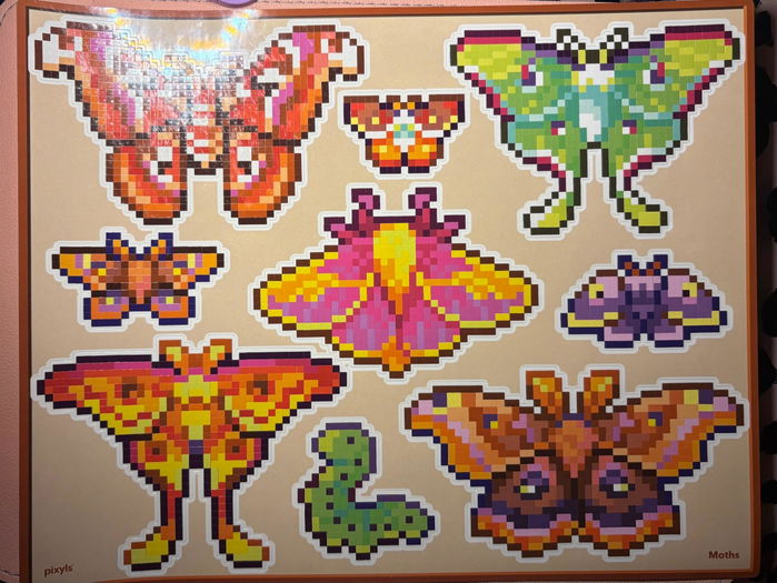 Customer photo of Moths Sticker Sheet