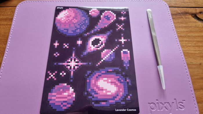Customer photo of Lavender Cosmos Sticker Sheet