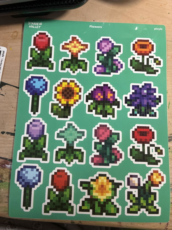 Customer photo of Stardew Valley Flowers Sticker Sheet