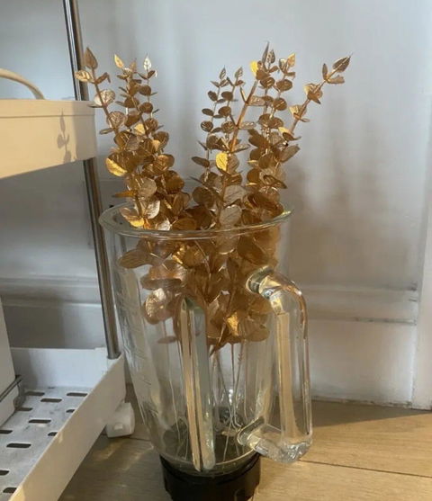 10 Stems Bunch Golden Eucalyptus Faux Leaves By PK LUXUS™