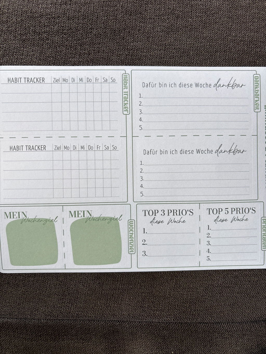 Kalender Add On Sticker - Mindset & Planung