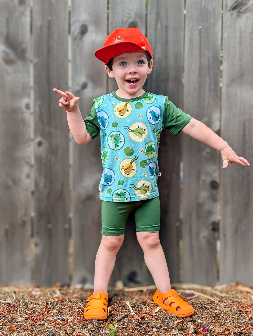 T-shirt and Biker Set - Super Simple™ 5 Little Speckled Frogs - Tencel™ Modal