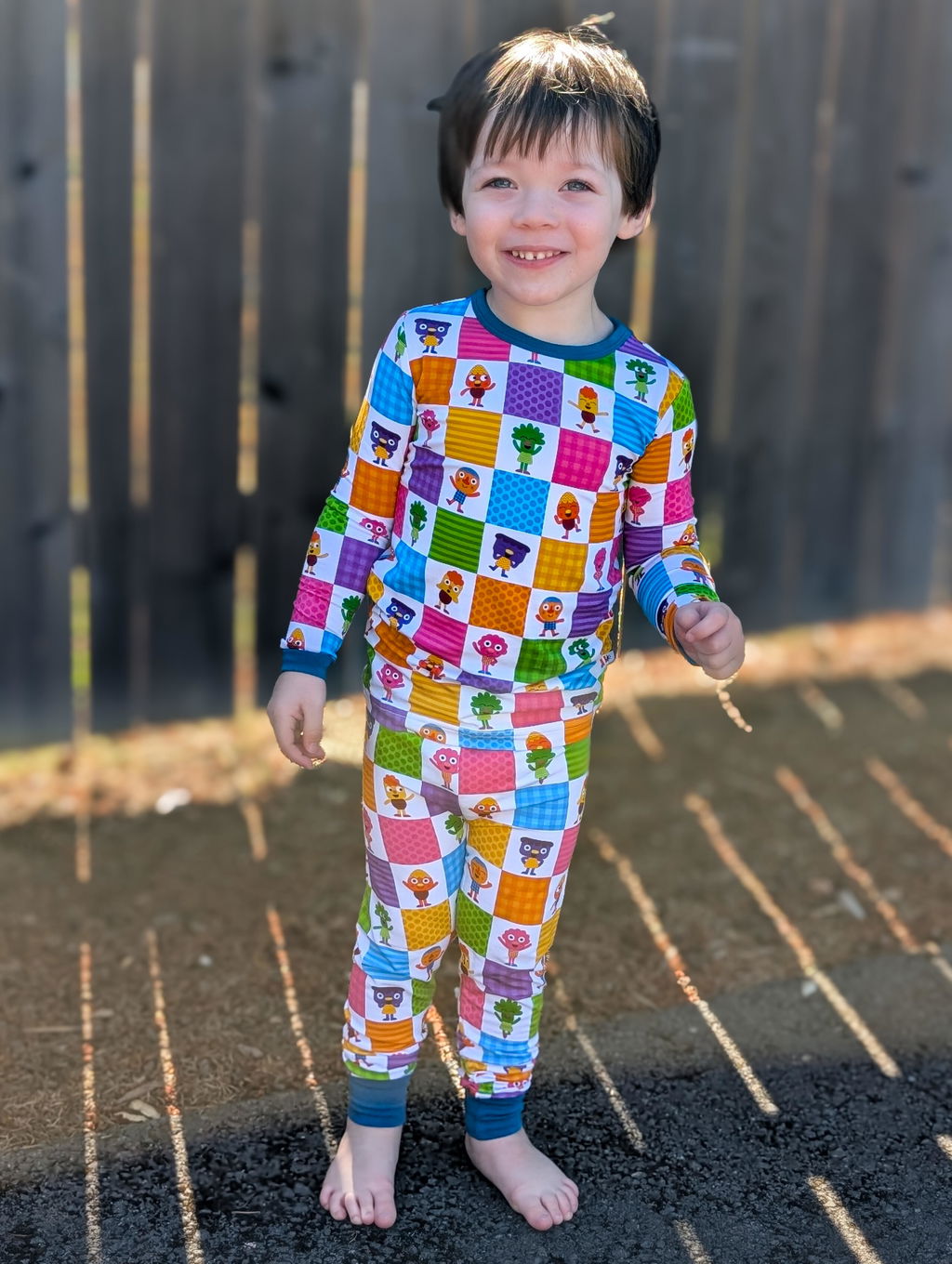 Classic Fit PJ Set - Super Simple™ Noodle & Pals - If You're Happy - Tencel Modal