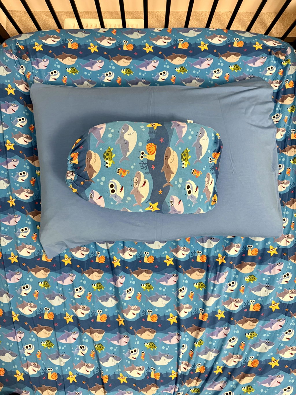 Twin Sheet with Pillow Case - Super Simple™ Baby Shark - Tencel Modal