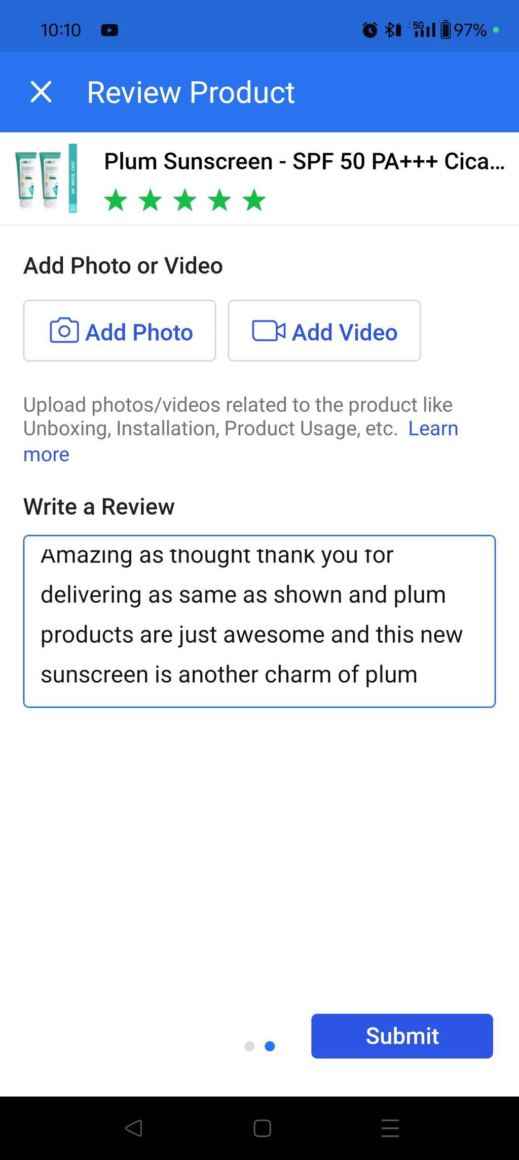 Product photo 1 from Gauri Goyal’s review