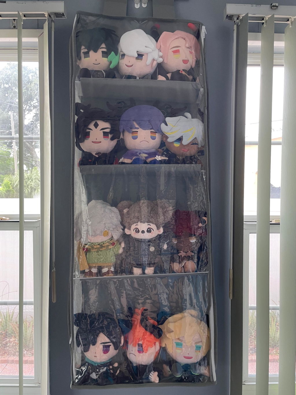 【In Stock】PLUSH WONDERLAND 20cm Plushies Cotton Doll Storage Wall Hanging Zipper Dustproof Transparent Wall Hanging Bag Display