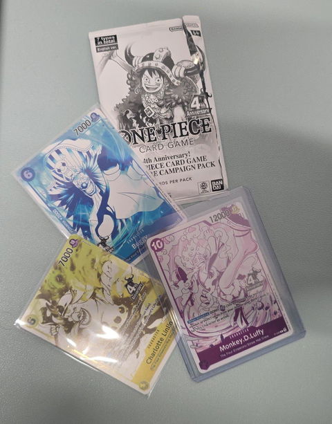 One Piece 4th Anniversary Treasure Campaign Pack (3 Cartas)