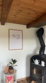 Kundenfoto zu "Freu dich nicht zu spät" Poster in weiß-dunkelblau
