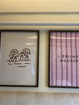 Kundenfoto zu Lieblingsmensch Streifenposter in Rosa-Rot