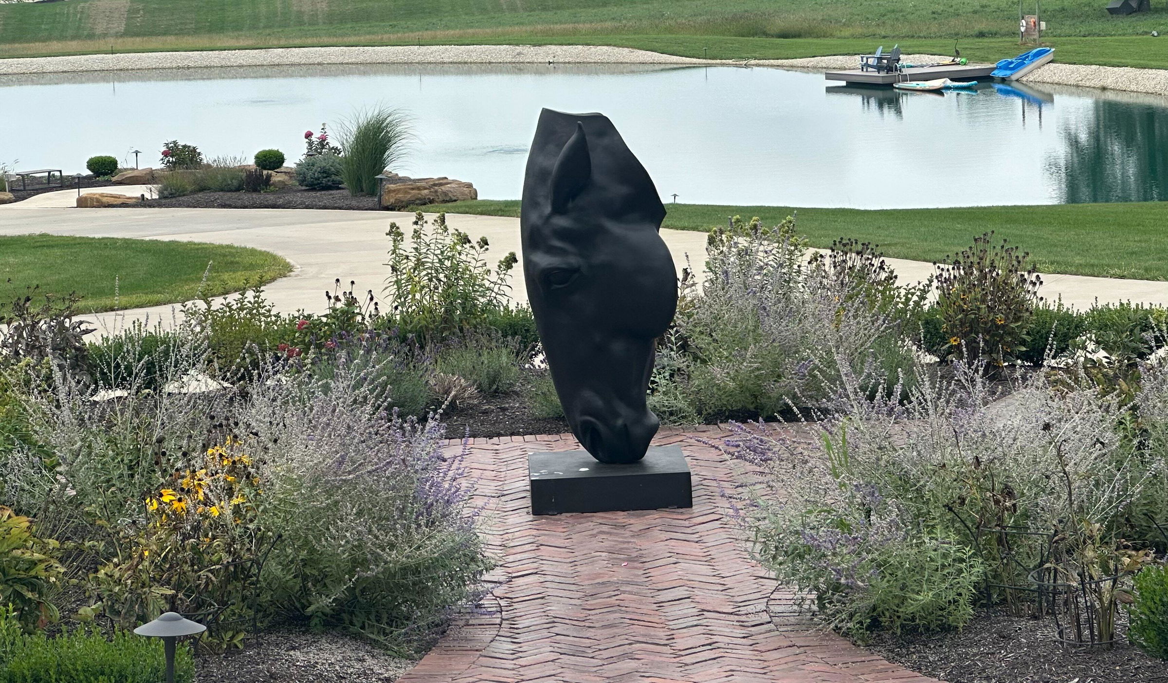 PREMIER Outdoor Garden Park Large-scale Horse Head Casting Brass Sculpture PSB-024