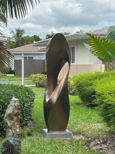 PREMIER Corten Steel Loop Sculpture Modern Abstract Outdoor Art PSSS-079
