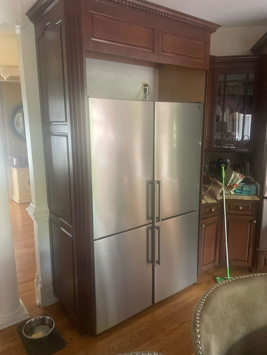 FORNO Guardia 46.8" 21.6 cu. ft. Side-By-Side Refrigerator with Bottom Freezer in Stainless Steel, FFFFD1778-48