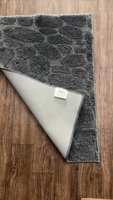 Grey Pebbles Machine Washable Bathmat