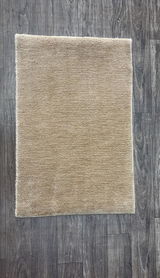 Beige Solid Machine Washable Bathmat