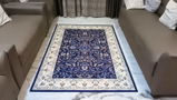 Blue Traditional Machine Washable Rug