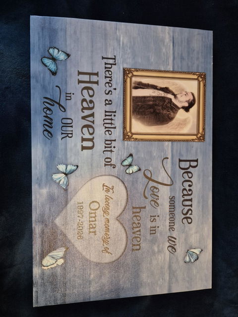Heartfelt Personalized Memorial For Loved One Canvas for Loss - 'Heaven in Our Home'