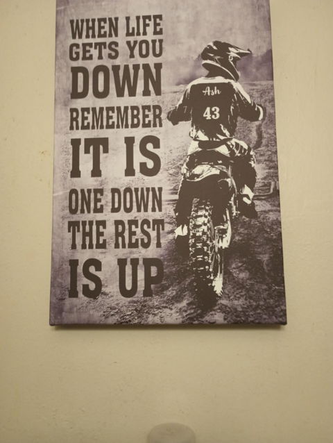 When Life Gets You Down Remember It's One Down The Rest Is Up - Personalized dirt bike lovers Poster / Canvas