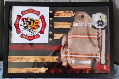 Personalized Firefighter Gear & Helmet Canvas / Poster