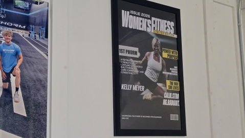 Custom Women Fitness Magazine Cover Canvas / Poster - Personalized Workout Photo Gift for Gym Lovers