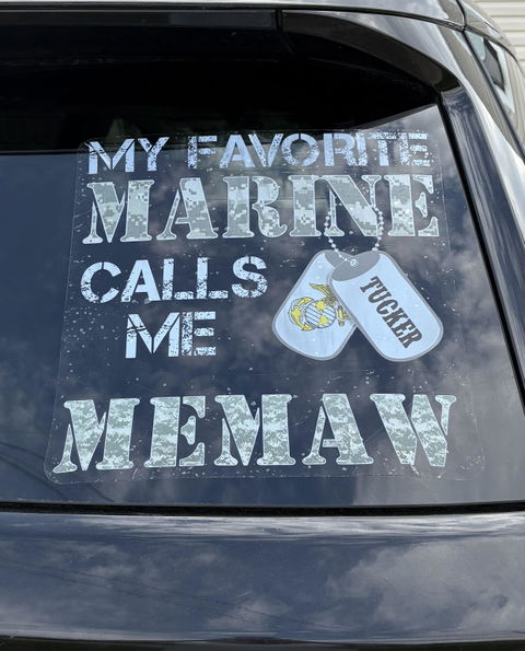 "My Favorite Soldier Calls Me…" Custom Car Decal - Military Family Proud Sticker