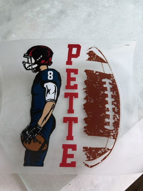 Custom Football Player Car Decal - Personalized Football Name & Number Sticker for Sports Moms and Dads