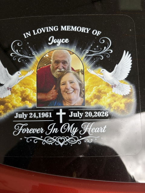 Forever In My Heart Personalized Car Decal Sticker - Custom Photo In Loving Memory Remembrance Window Decal