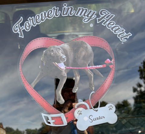 Forever In My Heart - Custom Photo Memorial Car Window Sticker