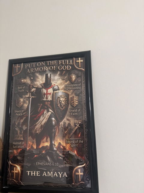 Full Armor Of God Personalized Canvas / Poster - Custom Christian Knight Gift for Men