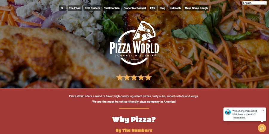 Pizza World business website submitted by Ryan Wortham with his ProductiveBot review