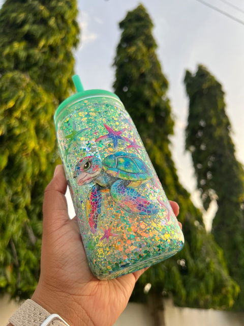 UV DTF Wrap | Neon Turtles