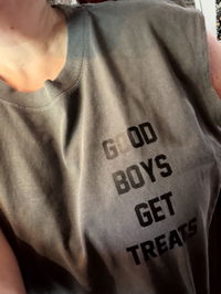 Good Boys Get Treats Heavyweight Muscle Tank | Premium Cotton | Gift for Dog Lovers