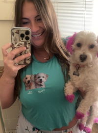 Custom Your Dog Here Pet Face | Crop Tank  | Present for Dog Owners | Made in USA