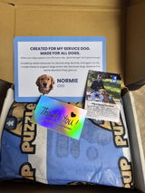 Customer photo of their dog with PuzzlePup Cookies