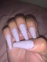 Textured Sweater Press on Nails