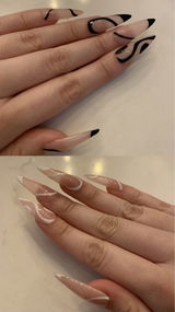 Abstract Wavy Press on Nails