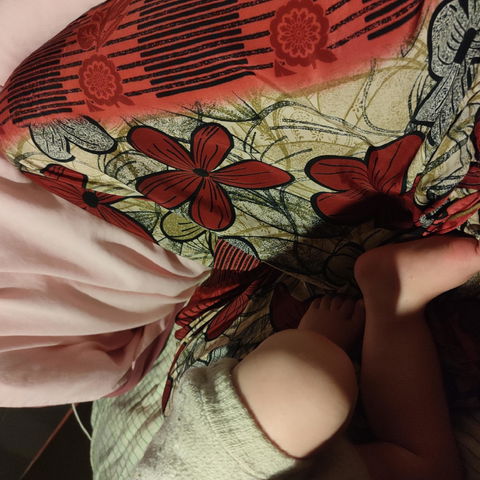 Vintage Silk Pyjamas - Red Flower