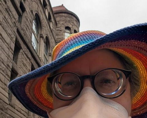 Crochet Sun Hat-Rainbow