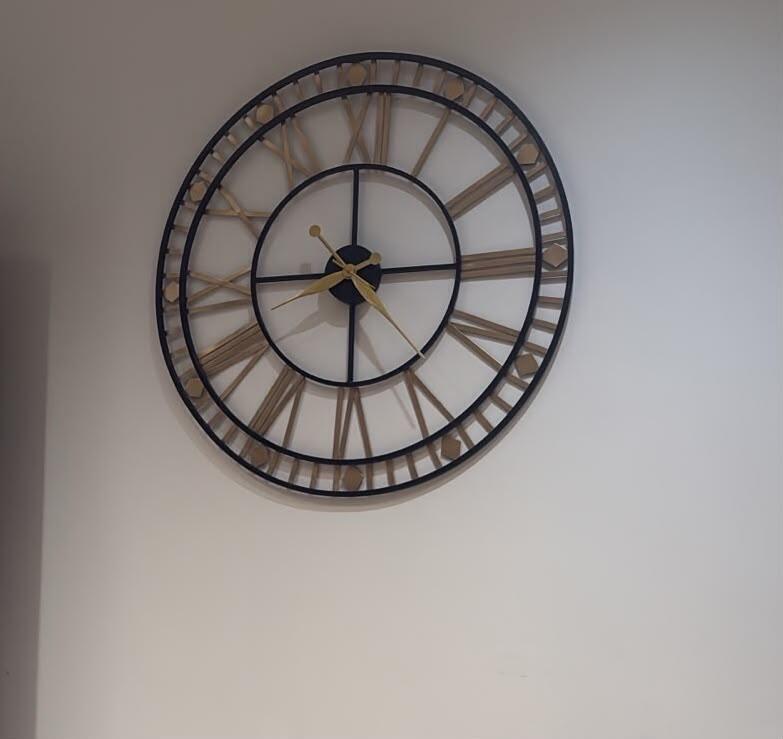 Golden Analog Round Clock