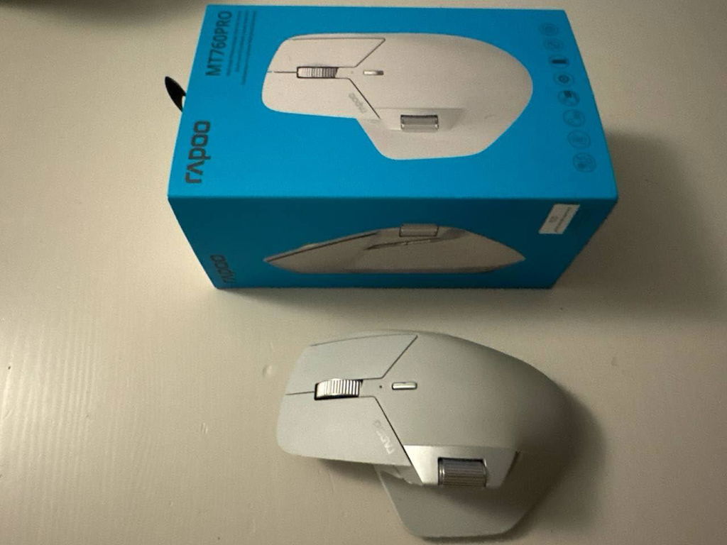 Rapoo MT760 Pro Ergonomic Wireless Mouse,NearLink + Bluetooth 5.0 Multi-Device, 12K DPI, 2K Polling, Ergo for Work & Gaming, 11 Programmable Buttons