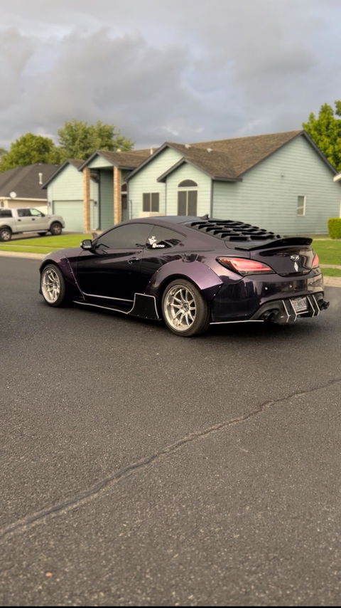 Gloss Metallic Glitter Black Purple Car Wrap