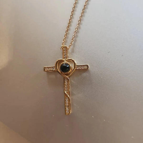 Collar Cruz de Jesús con Foto Personalizada