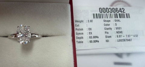 Classic Four-Prong Lab Grown Oval Diamond Engagement Ring